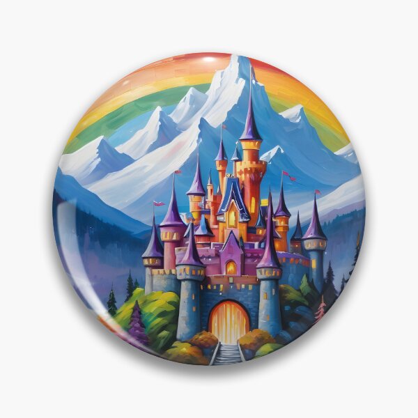 Item preview, Enchanted rainbow castle designed and sold by perlphoto.