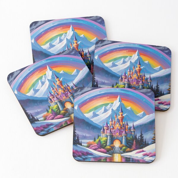 Item preview, Enchanted rainbow castle designed and sold by perlphoto.