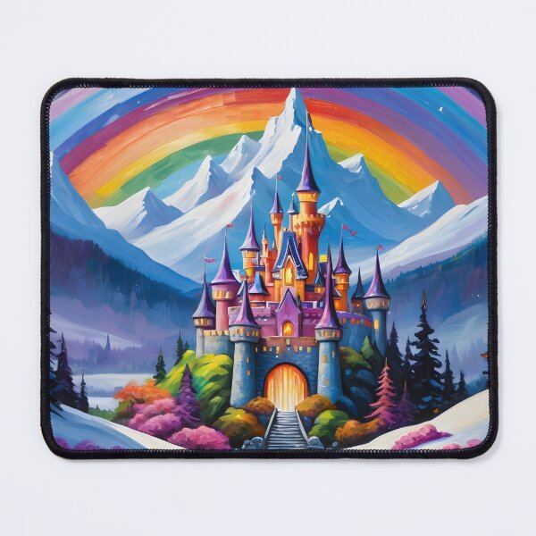 Item preview, Enchanted rainbow castle designed and sold by perlphoto.