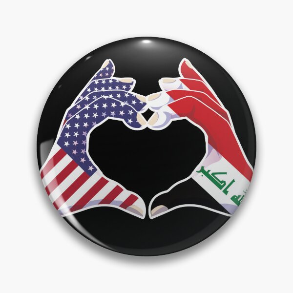 Item preview, Iraq Iraqi USA United States American America Love Heart Peace designed and sold by FlagX.