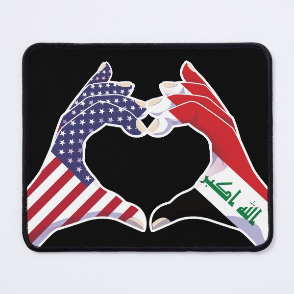 Item preview, Iraq Iraqi USA United States American America Love Heart Peace designed and sold by FlagX.