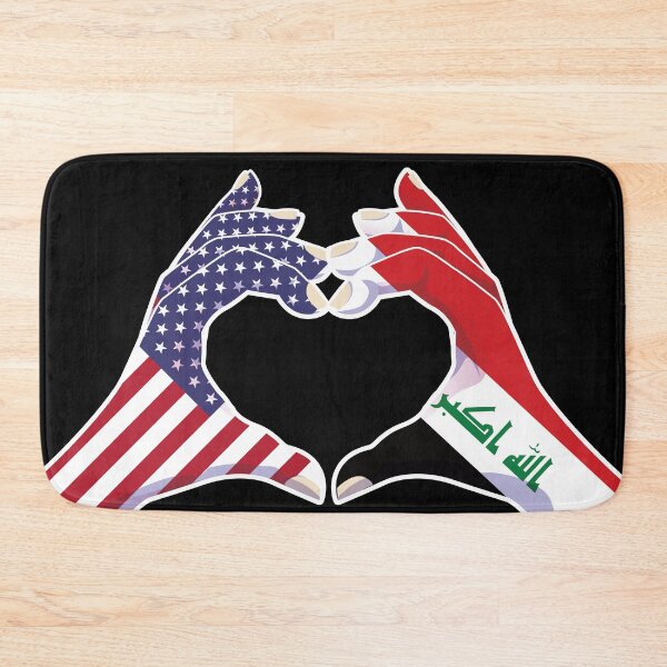 Item preview, Iraq Iraqi USA United States American America Love Heart Peace designed and sold by FlagX.