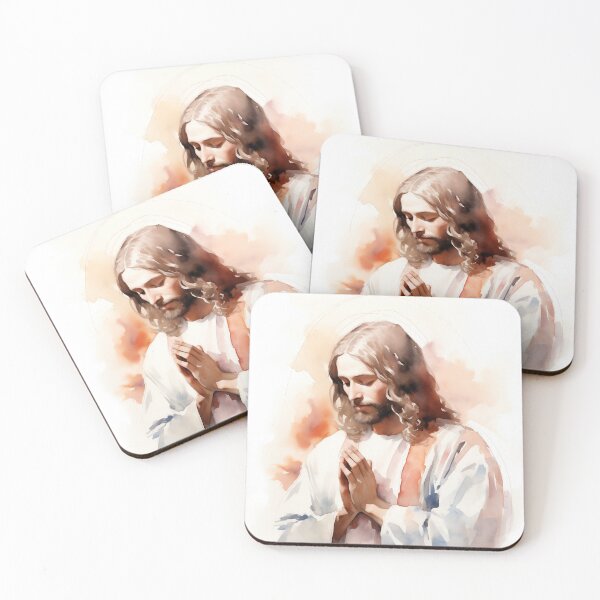 Item preview, Portrait of Jesus Christ Praying to God designed and sold by AdamesArtStudio.