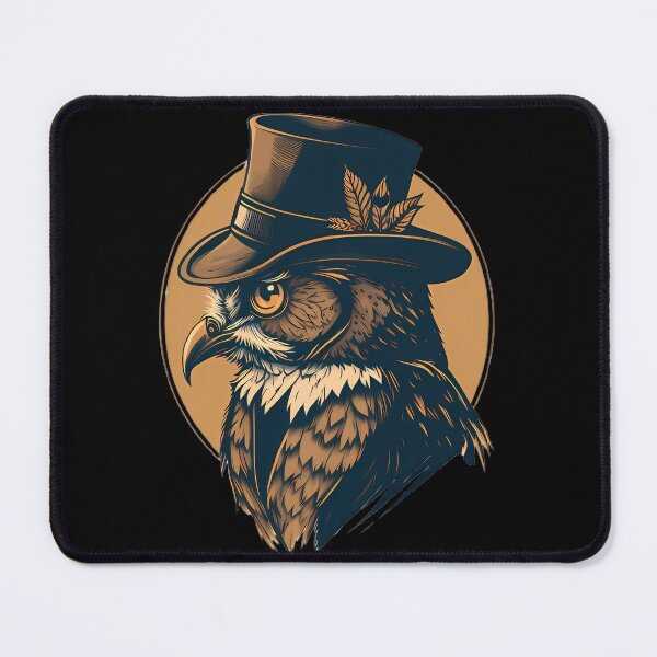 Item preview, “Feathers and Wisdom: Minimalist Illustration of an Owl” designed and sold by Art-Vortex-fr.