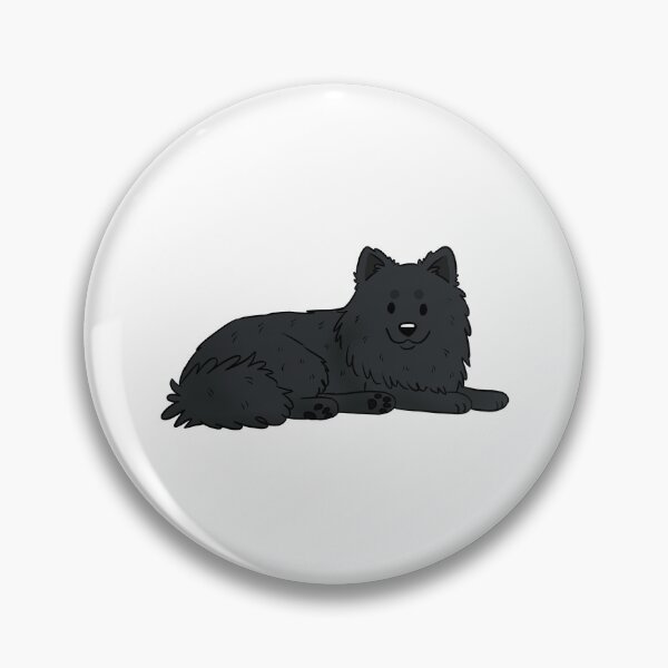 Item preview, Cute black German spitz dog  designed and sold by Yaragold.