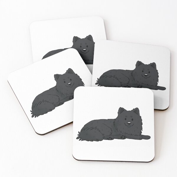 Item preview, Cute black German spitz dog  designed and sold by Yaragold.