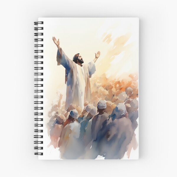 Item preview, Jesus Christ Preaching: Heavenly Discourse Watercolor Painting designed and sold by AdamesArtStudio.