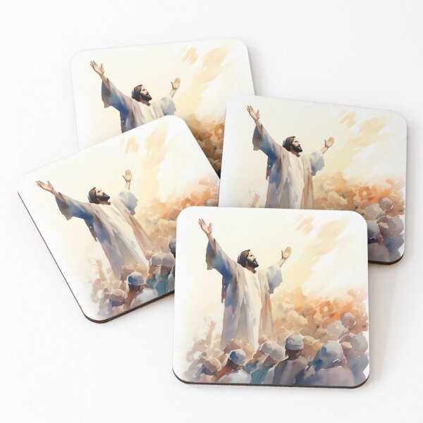 Item preview, Jesus Christ Preaching: Heavenly Discourse Watercolor Painting designed and sold by AdamesArtStudio.