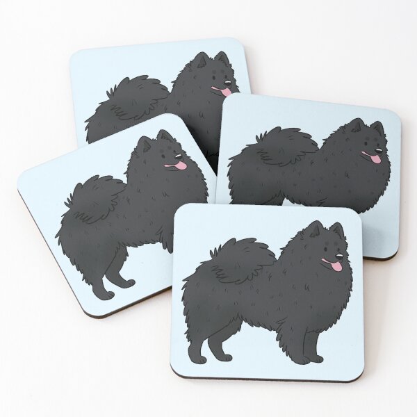 Item preview, Cute black German spitz dog  designed and sold by Yaragold.