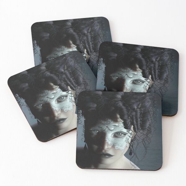 Item preview, Beautiful woman with a white venetian mask designed and sold by Britta Glodde.