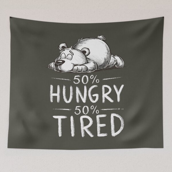 Item preview, Hungry & Tired Bear Illustration designed and sold by RuyaFab.