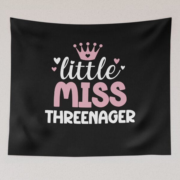 Item preview, Happy 3rd Birthday Girl Toddler Little Miss Threenager Girl designed and sold by clothesy7.