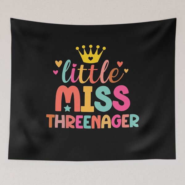 Item preview, Little Miss Threenager Girl 3 years Old Girl Birthday 3rd Bday designed and sold by clothesy7.