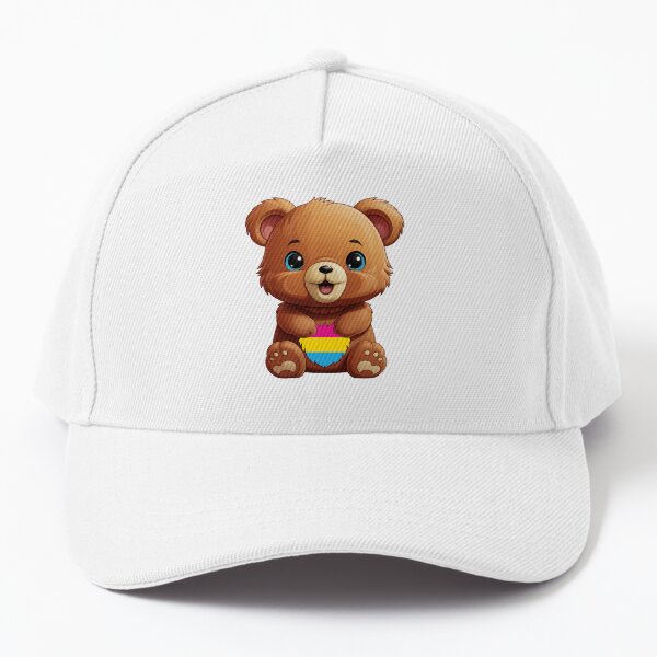 Aperçu de l'œuvre Ours mignon de drapeau de fierté pansexuelle, conception subtile d’ours pansexuel Kawaii créée et vendue par Travelslightly.