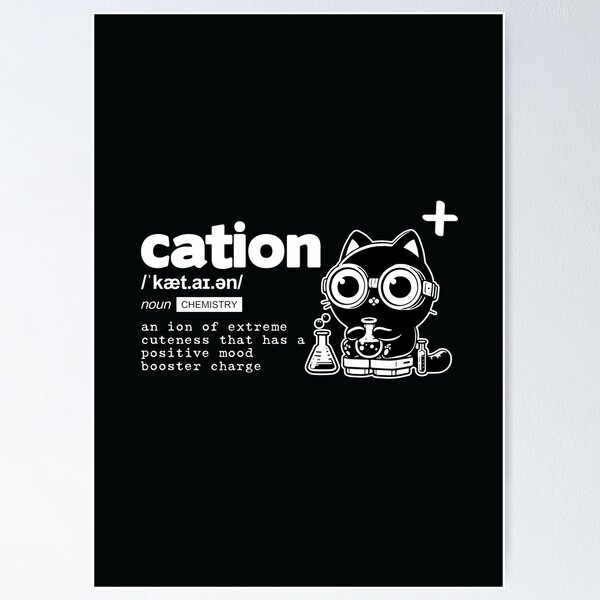 Item preview, Cation | Science Humor | Pawsitive charge | atom jokes  biochemist designed and sold by themichetti.