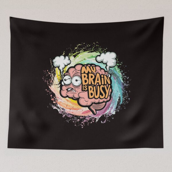 Item preview, Sorry, my brain is busy - colour pastel designed and sold by Endless Projects.