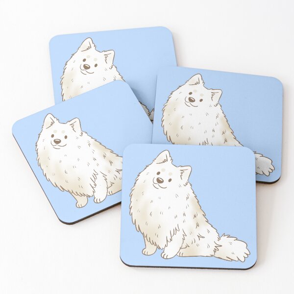Item preview, White german spitz dog  designed and sold by Yaragold.