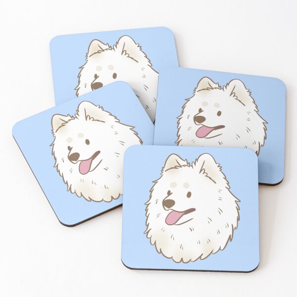 Item preview, White german spitz dog face designed and sold by Yaragold.