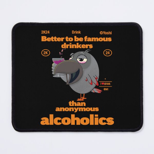 Item preview, African Grey Parrot Drink Alcohol designed and sold by YoshiArtDesign.