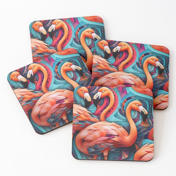 Item preview, Abstract Flamingo Mosaic designed and sold by NeatThingLover.