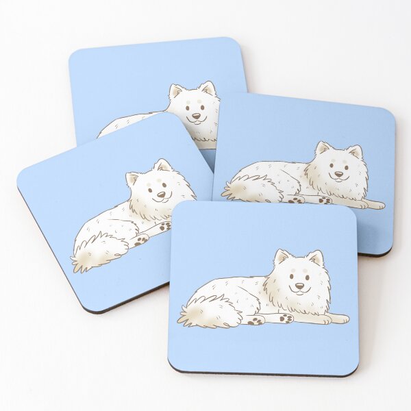 Item preview, White german spitz dog  designed and sold by Yaragold.
