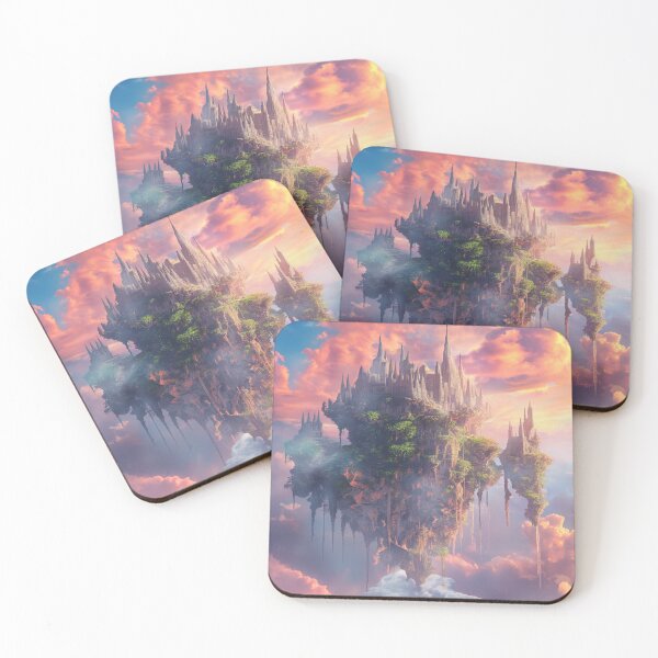 Item preview, Flying Island In The Sunrise Sky - Fantasy Scene designed and sold by AiHead.