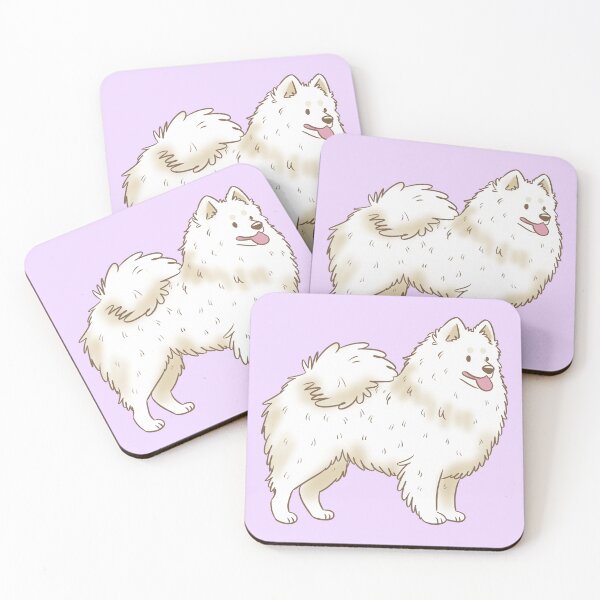 Item preview, Cute White german spitz dog  designed and sold by Yaragold.