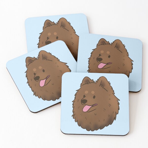 Item preview, Cute brown German spitz dog face designed and sold by Yaragold.