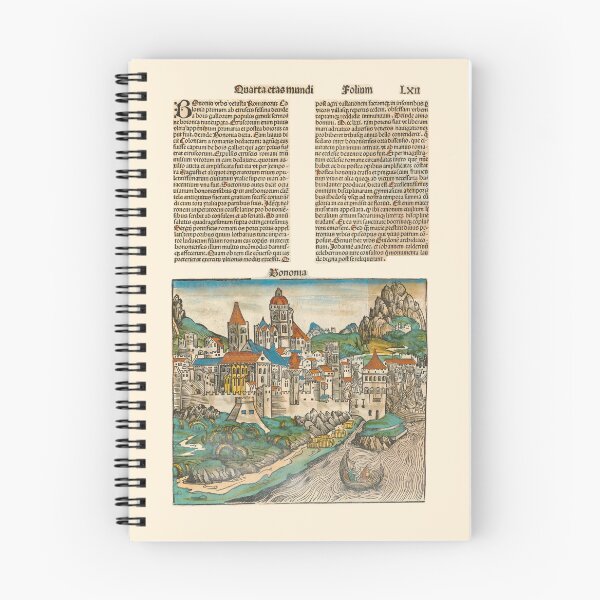 Item preview, Bologna Bononia Roman City Italy - The Nuremberg Chronicle 1493 - Medieval Manuscript Old Book designed and sold by Vintage-TM.