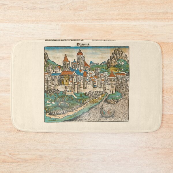 Item preview, Bologna Bononia Roman City Italy - The Nuremberg Chronicle 1493 - Medieval Manuscript Old Book designed and sold by Vintage-TM.