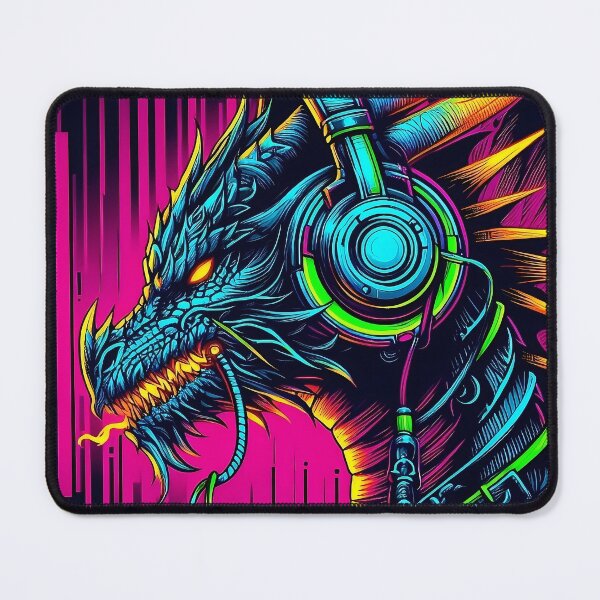 Item preview, 015 - Cyberpunk Dragon with Headphones 2 designed and sold by GoLayout.
