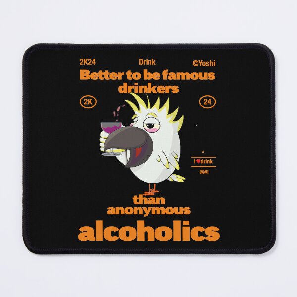Item preview, Cockatoo Parrot Drink Alcohol designed and sold by YoshiArtDesign.