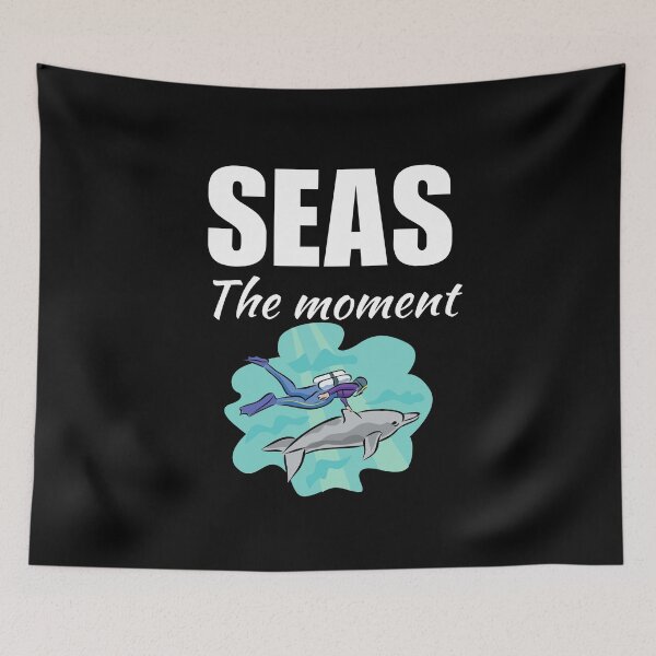 Item preview, Seas the moment, funny scuba diving sport quote or saying for lover or enthusiast designed and sold by NBSStore.