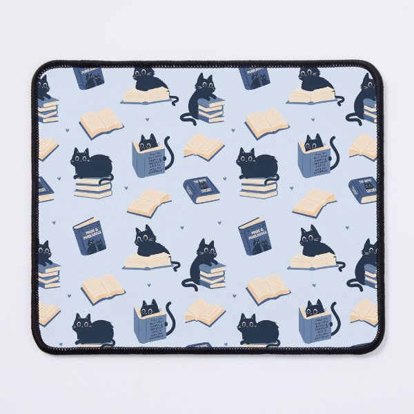 Item preview, Bookish Cat Pattern designed and sold by indiebookster.