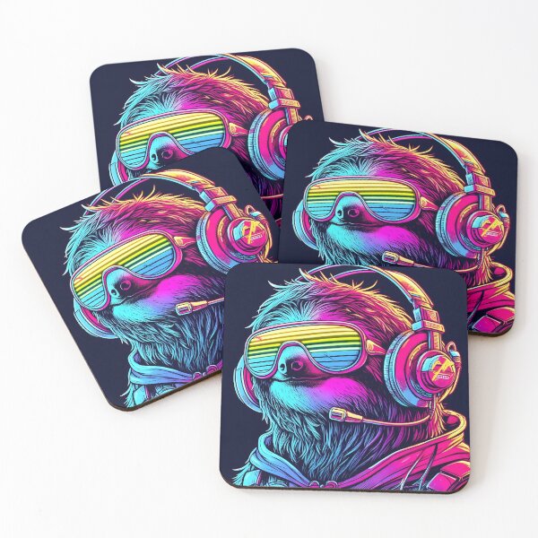 Item preview, 016 - Cyberpunk Sloth with Headphones designed and sold by GoLayout.