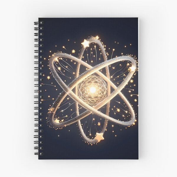 Item preview, black gold science atom bright star on the black sky gift for physics astronomy chemistry teacher  designed and sold by naivnoia.