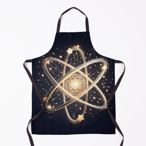 Item preview, black gold science atom bright star on the black sky gift for physics astronomy chemistry teacher  designed and sold by naivnoia.