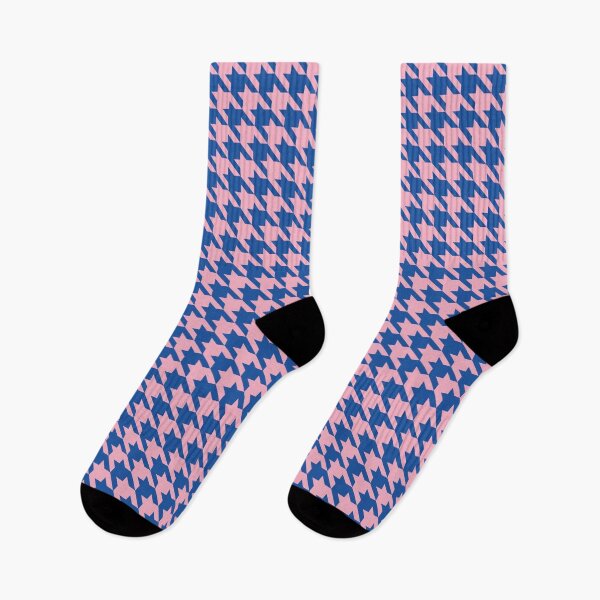 Item preview, Blue and pink houndstooth pattern designed and sold by LinDraws.