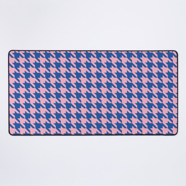 Item preview, Blue and pink houndstooth pattern designed and sold by LinDraws.