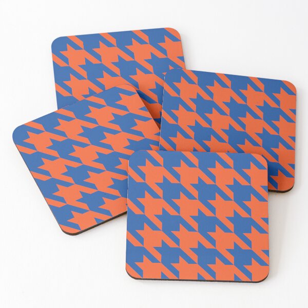 Item preview, Orange and blue houndstooth pattern designed and sold by LinDraws.