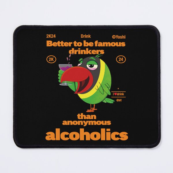 Item preview, Lovebird Parrot Drink Alcohol- agapornis designed and sold by YoshiArtDesign.