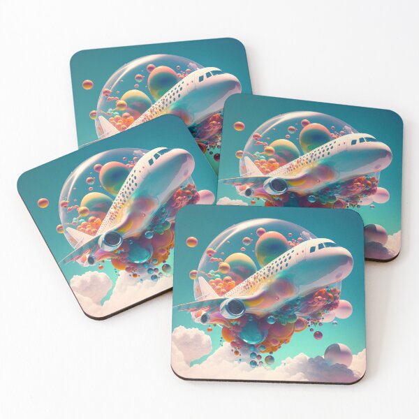 Item preview, Airplane with bubbles designed and sold by surrealbysaly.