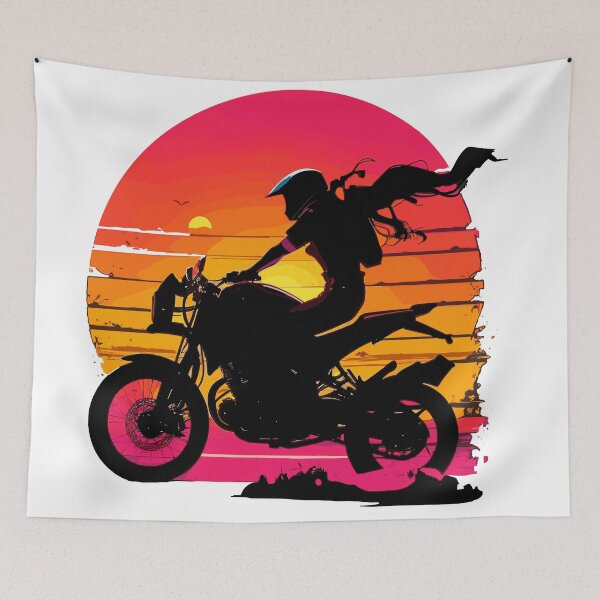 Item preview, biker design wall decoration gift idea retro vintage designed and sold by X-ecute.