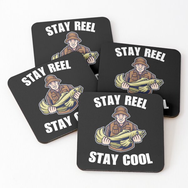 Item preview, Stay reel, stay cool, funny fishing fan saying or quote for fisherman husband who loves fishing designed and sold by NBSStore.