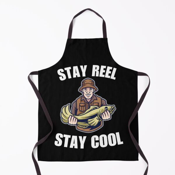 Item preview, Stay reel, stay cool, funny fishing fan saying or quote for fisherman husband who loves fishing designed and sold by NBSStore.