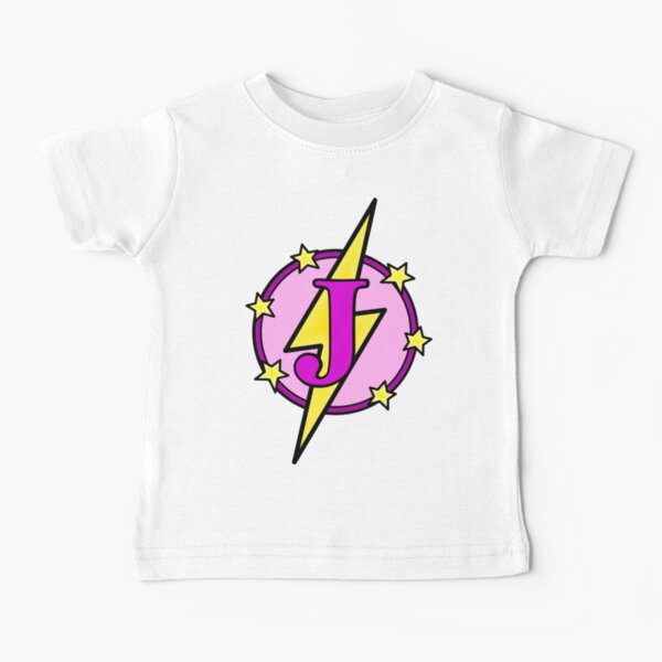 Cute Superhero Girl Super Letter J - Pink and Purple Baby T-Shirt