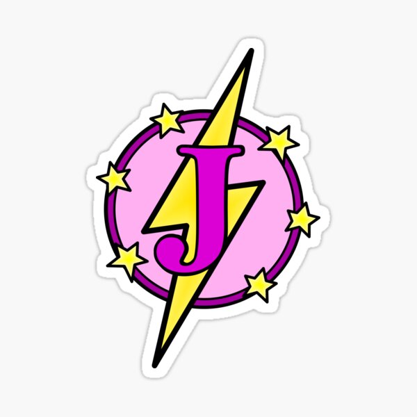 Item preview, Cute Superhero Girl Super Letter J - Rosa y morado designed and sold by AMagicalJourney.
