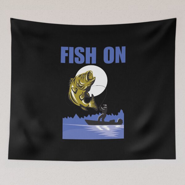 Item preview, Fish on, funny fishing fan saying or quote for fishing hobby lover or fan designed and sold by NBSStore.