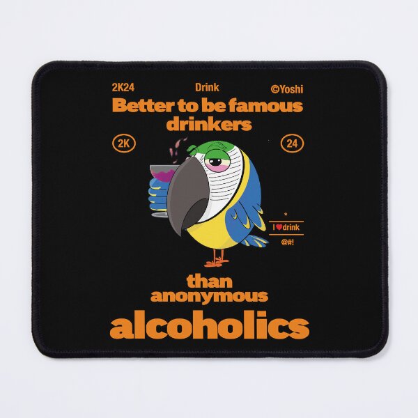 Item preview, Macaw Parrot Drink Alcohol- agaporis designed and sold by YoshiArtDesign.