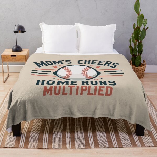 Item preview, Mom's Cheers, Home Runs Multiplied Positive Baseball Quote designed and sold by Daqomm.